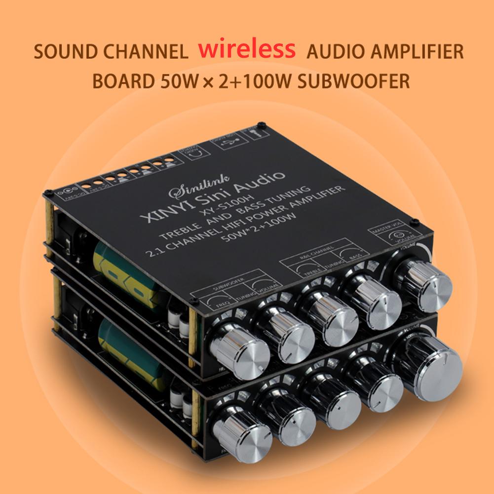 XY-S100H 2.1 Channel Amplifier Board 50Wx2+100W Channel Audio Stereo Subwoofer Amplifier Board Bluetooth-Compatible APP Control