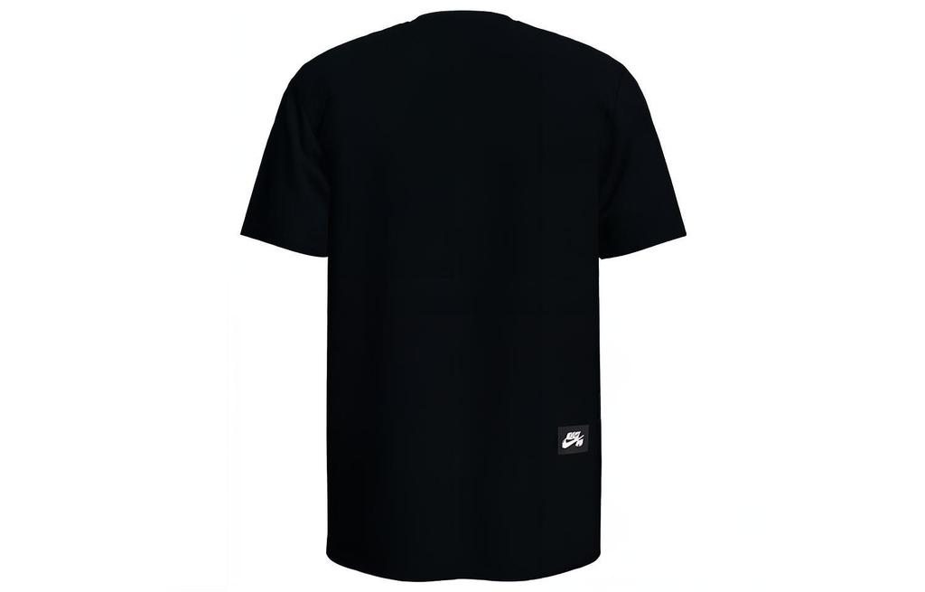Nike T Shirts Men's Black Crew Neck Moderate Straight Fit CU0313-010