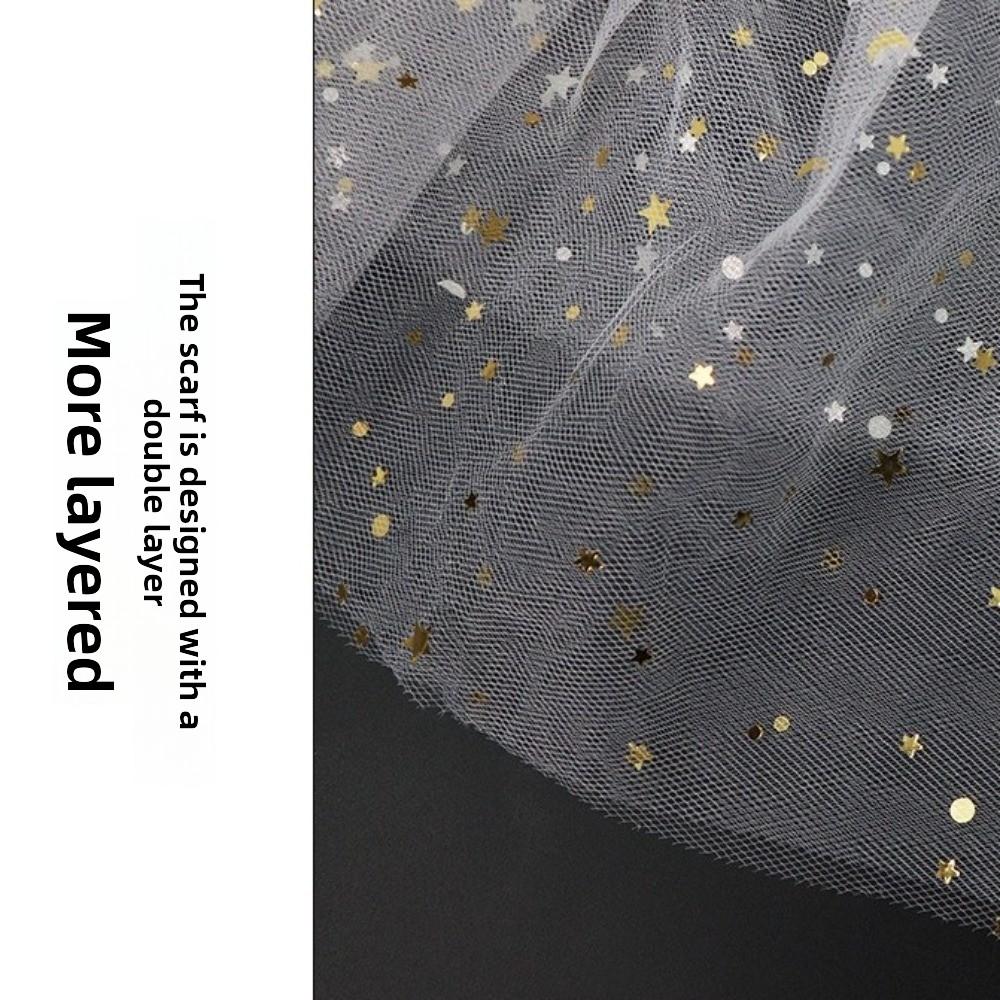 3PCS/SET Glitter Wedding Scarf Romantic Bride Fingerless Gloves  Bride Accessorizing