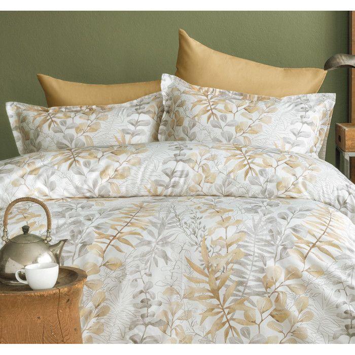 Reversible Duvet Cover Set "100% Combed Cotton Satin" / 82 Threads / Cm² - OccBeige