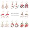 Santa Claus Snowflake Reindeer Earrings - European and American Style Jewelry for Women
