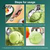 Fruit Scoop Comfortable Handle Ice Cream with Ball Fetching Device Hanging Digger Hole Multi-functional Stainless Steel Cookie Dough Spoon Dessert