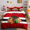 Red Tribal Feather Design Set Bedding Duvet Cover Set Duvet Cover Pillowcases (1*Duvet Cover 2*Pillowcases, Without Duvet Insert)