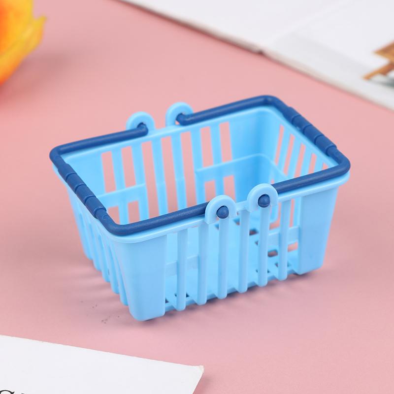 Shopping Basket Toys Kids Mini Supermarket Shopping Hand Basket Model Dollhouse