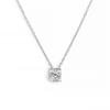 18k Rose Gold Minimalist Zircon Diamond Necklace for Women