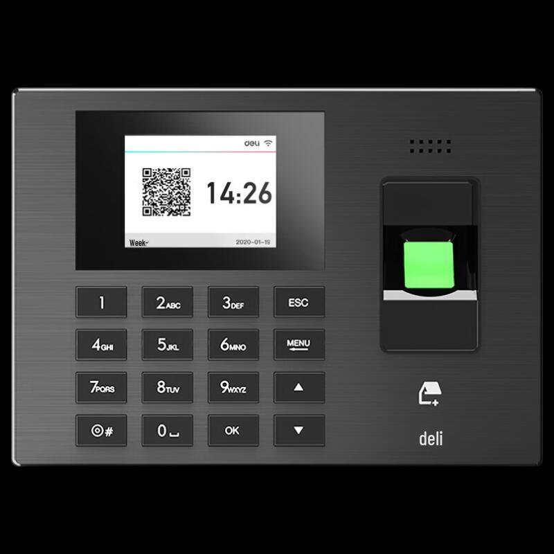 Deli Smart WiFi Fingerprint Cloud Time Attendance System CN plug (adapter included)