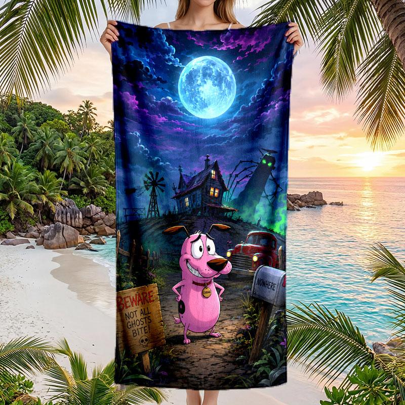 Large Beach Towel Quick Dry Absorbent Towel For Beach IndoorCourage the Cowardly Dog