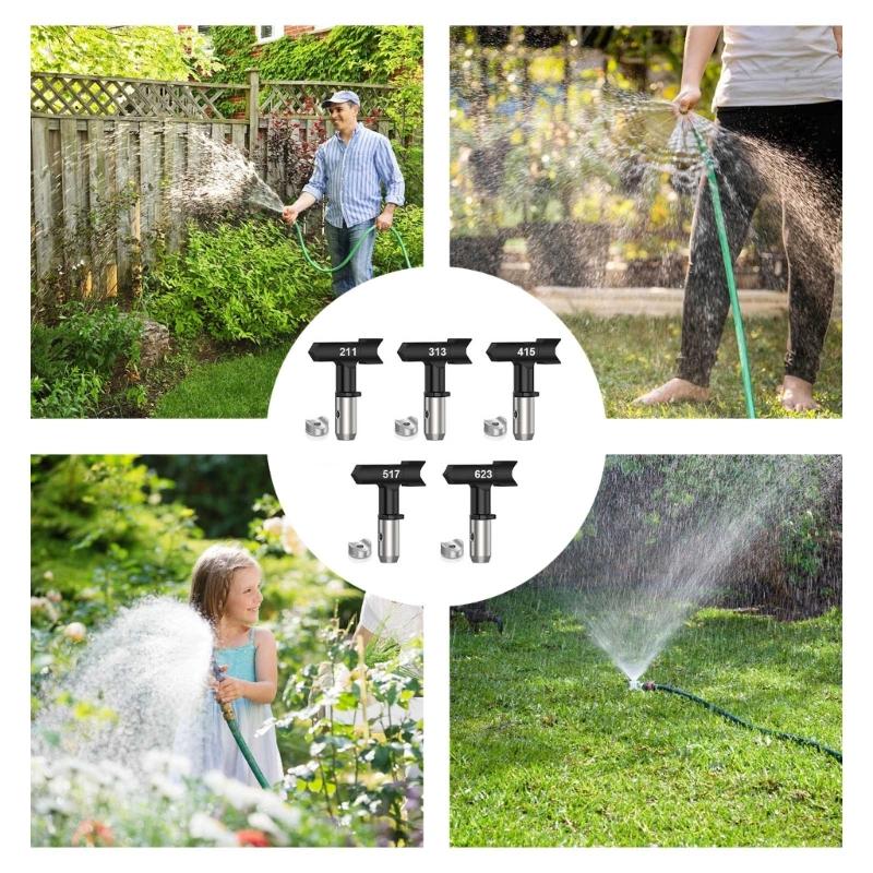 Airless Sprayer Tips Kits 5PCS Interchangeable Paint Sprayer Nozzles Suitable For Craft Project and Professional Use
