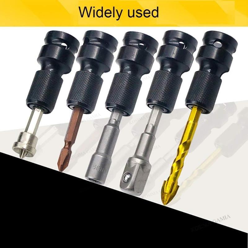 Telescopic Socket Adapter 1/2 To 1/4 Hex Female Socket Adapter for Electric Wrench Telescopic Drill Socket