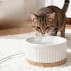 Cat Bowl Ceramic Constant-temperature Drinking Machine for Dogs and Cats, Canned Food Storage Container To Prevent Spillage, Pet Feeding Device
