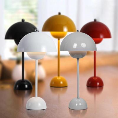 Mushroom Flower Bud Rechargeable LED Table Lamps Desk Night For Bedroom Dining Touch Night Light Simple Modern Decoration