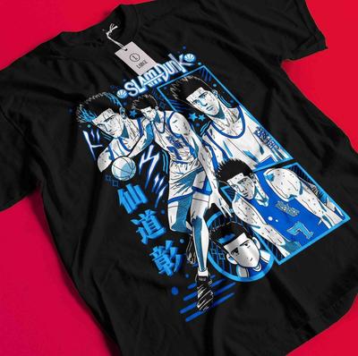Slam Dunk T-shirt Slam Dunk Team Basketball Anime Hanamichi Shirt Ryota Akira BB075