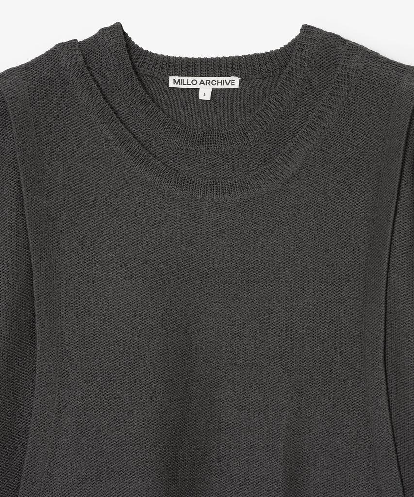 MILLO ARCHIVE Curved Layered Knit [Charcoal]