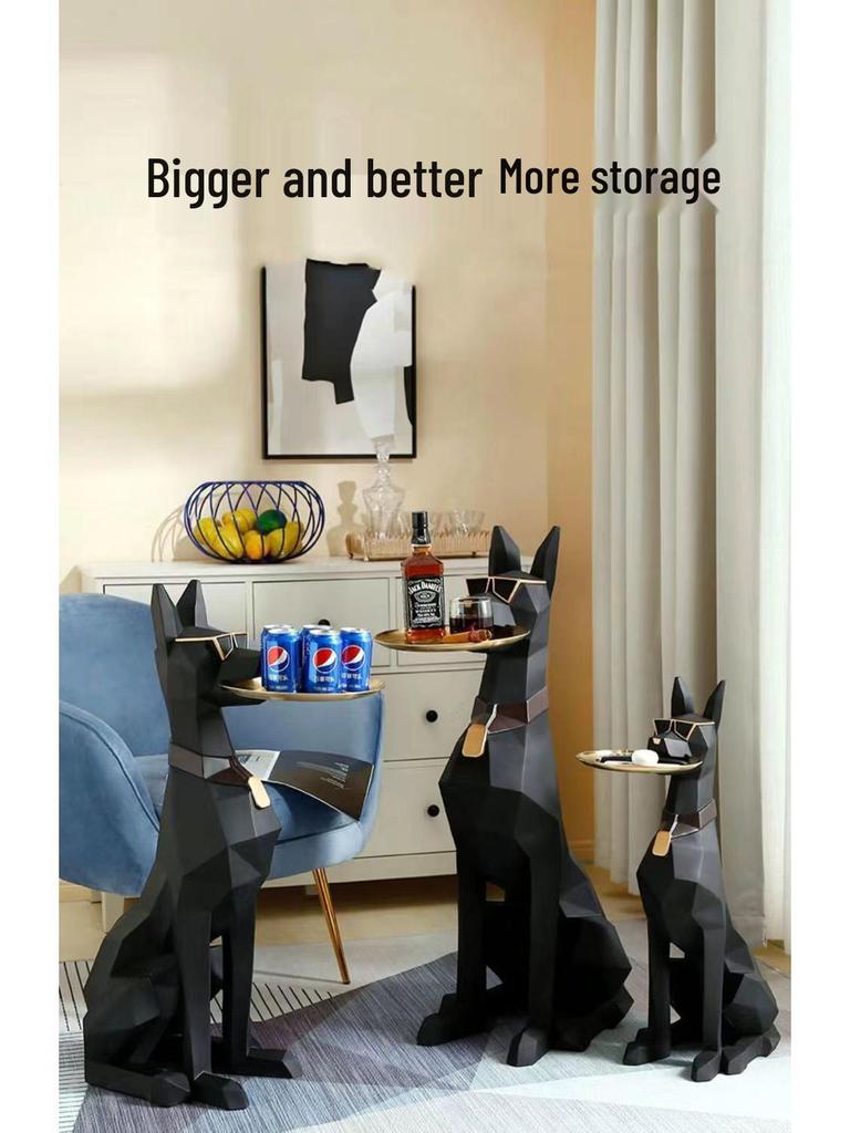 Nordycka Wysokiej Klasy Żywiczna Figurka Psa Dżentelmena Dekoracja Podłogowa