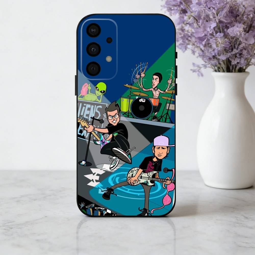 Punk B-Blink-182 Band Phone Case For Samsung Galaxy A73,A72,A71,A70,A53,A52,A51,Others Soft Black Shell