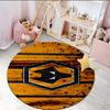 1PC round rug Wolves Football Club Emblem Printed Round Area Rug ,Rug For Home Office, Round Chair Rug, Decorative Carpet Fan gifts Christmas gift