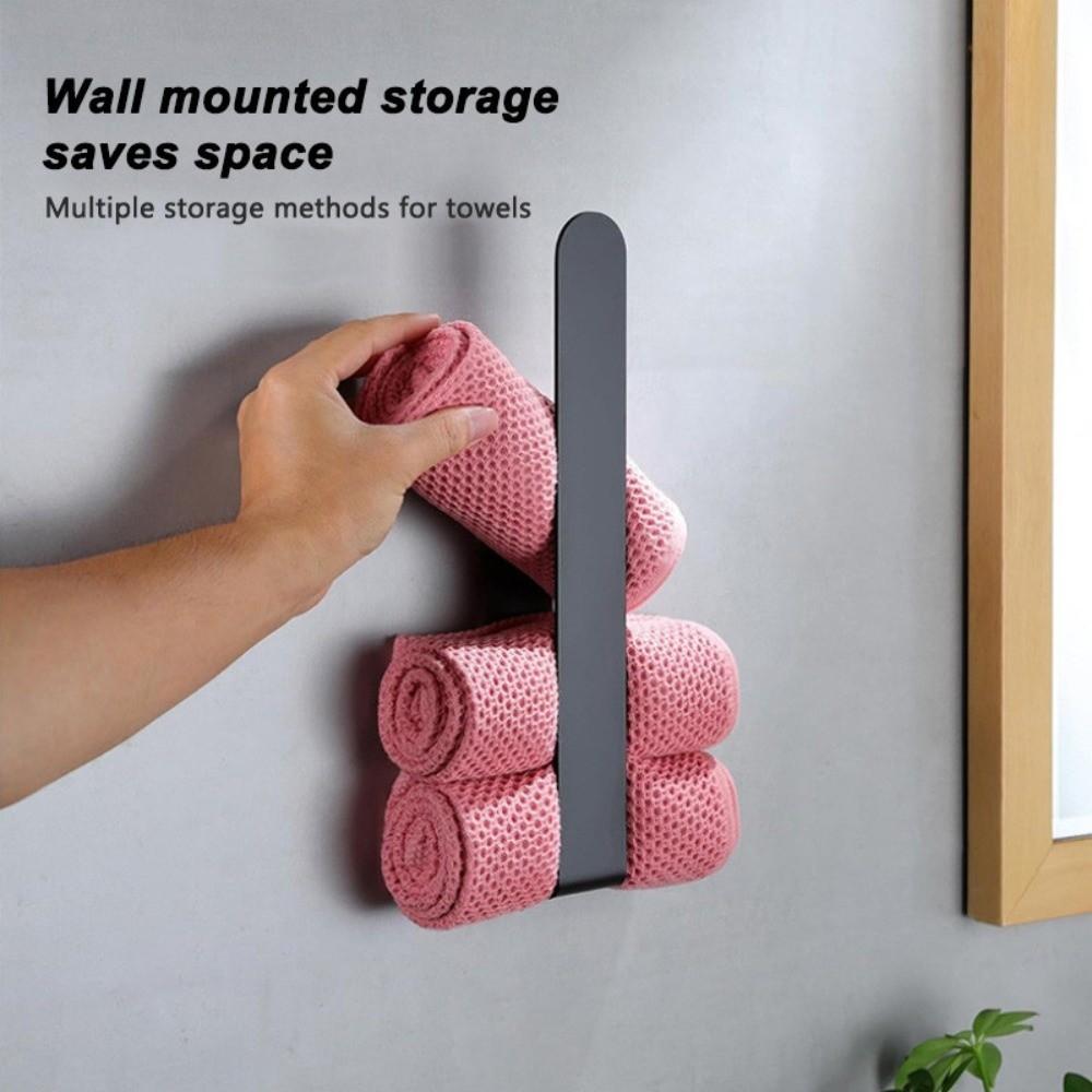 Stainless Steel Towel Rack Single Rod Bath Towel Hanger Multifunctional Tissue Holder  For Home