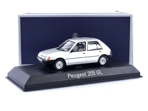 NOREV Peugeot 205 GL 88 Futura Gray 1/43 Scale Model 471735