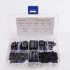 160pcs Black Nylon Screw and Standoff Set in Box