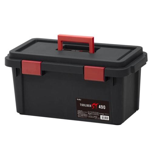 JEJ Astage Storage Box, Made in Japan, Tool Box, Outdoor Storage, Camping, Small Item Storage, Black, ST490, Disaster Preparedness, 49cm Wide x 25.5cm