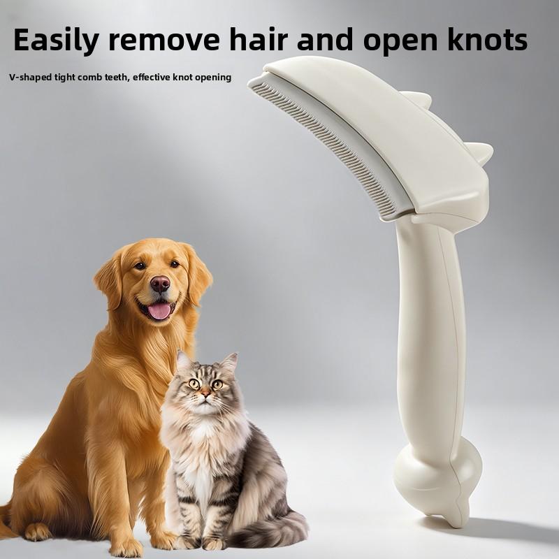 1PC New Pet Shaving Comb, Universal Open Knot Comb for Cats and Dogs, Long and Short Hair Removal Artifact, Thin Cleaning Comb