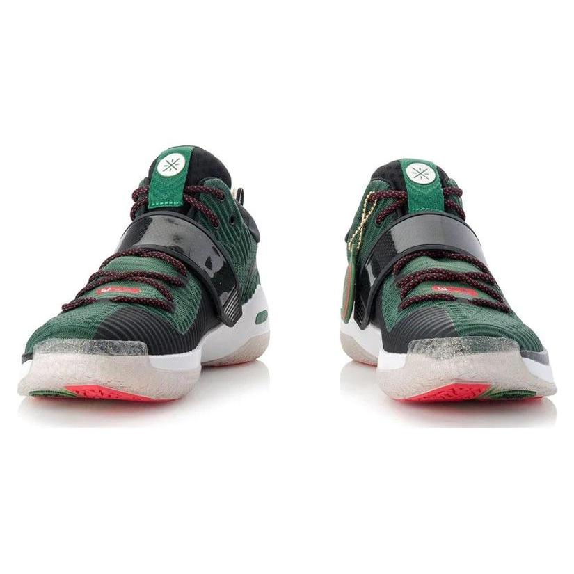 Li Ning WOW 6 Basketball Shoes Men's Low top Green/Black/Red ABAM089-25