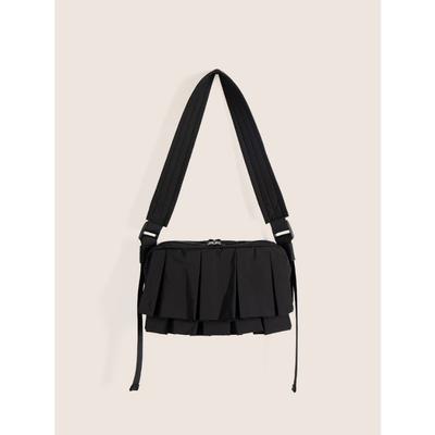 Letní vícebarevná nylonová crossbody taška pro ženy Korejská móda Kabelky pro vysokoškoláky a dojíždějící Jednoduchá plisovaná taška přes rameno