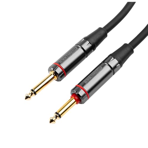 Cableworks by Gator Cases Headliner Series 20ft S/S Shielded Cable for Guitar/Bass with Mute Switch (GCWH-INS-20QT)