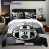 Set tre pezzi Orgoglio Heritage Juventus (1 * copripiumino + 2 * federa, senza nucleo) Copripiumino e federa morbidi e confortevoli