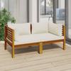 Day and Night - Day and Night 2-seater Garden Sofa with Cream Acacia Wood Cushion