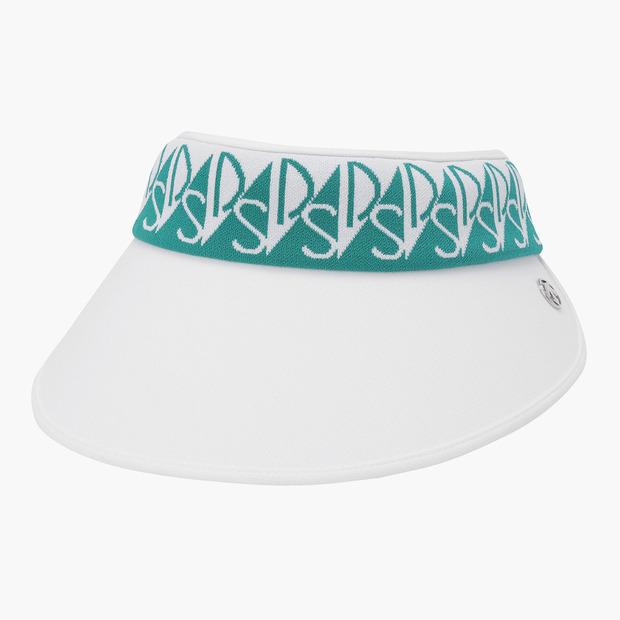 DESCENTE GOLF Women'S Pattern Point Wide Sun Visor