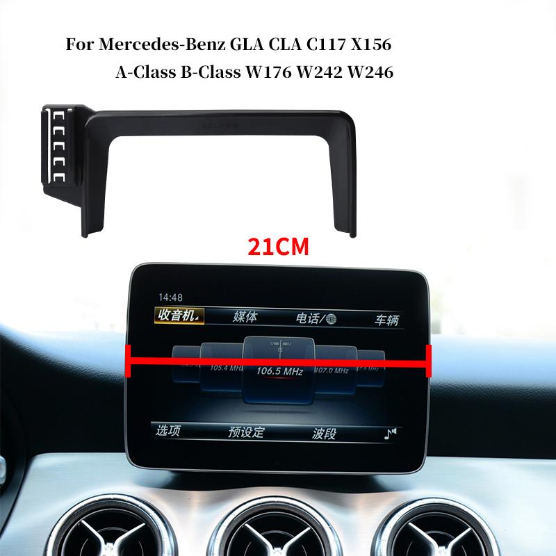 Car Phone Holder For Mercedes-Benz W176 W242 W246 A-class B-class C117 X156 GLA CLA Multimedia Screen Convenience Phone Holder