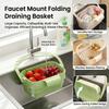 Foldable Kitchen Faucet Organizer Basket With Drainage And Residue Filter For Small Spaces