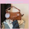 Solid Color Boston Bag Handbag Single Shoulder Crossbody Bags Fashion Women