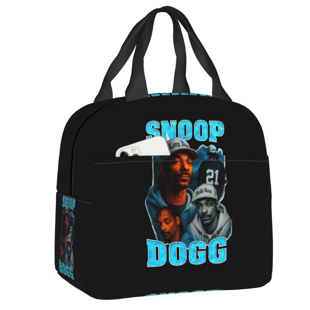 Custom Snoop Dogg Goes Jesus Insulated Lunch Bag Outdoor Picnic American Music Rapper Resuable Thermal Cooler Lunch Box Women