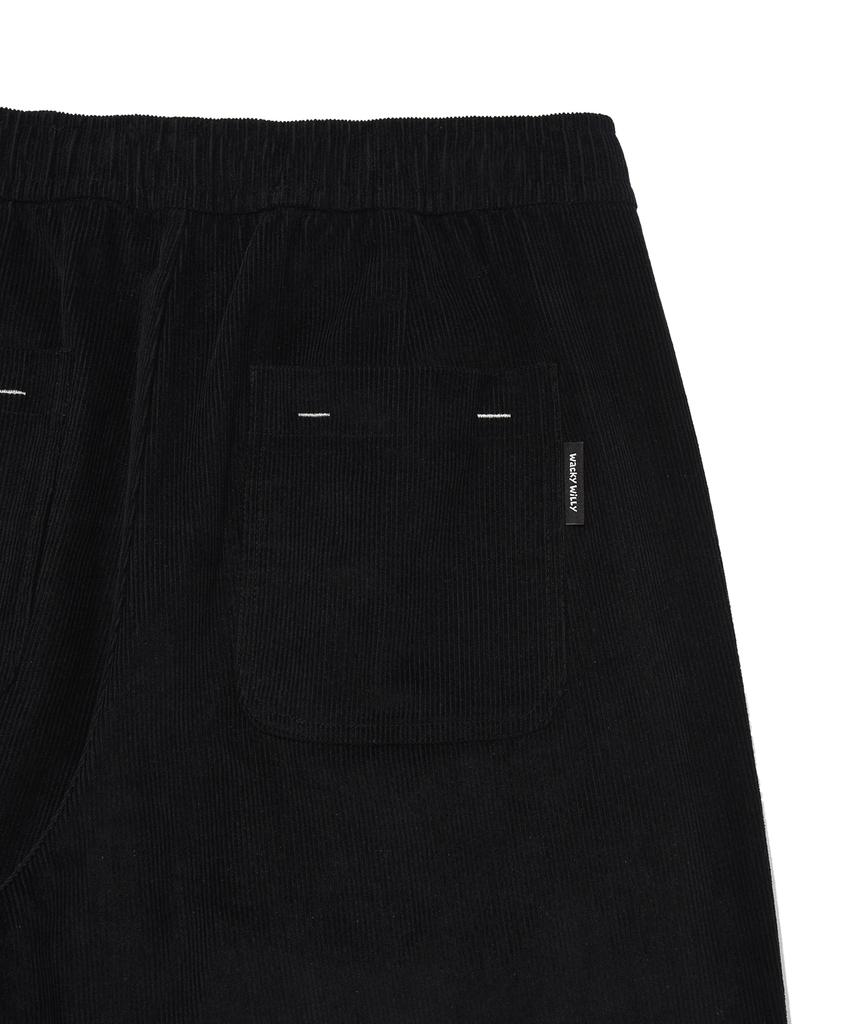 WACKY WILLY Corduroy Elastic Pants Black