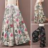Women Floral Print Wide Leg Pants Spring Summer Fashion Drawstring Trousers Ladies Casual Loose Elastic Waist Pants