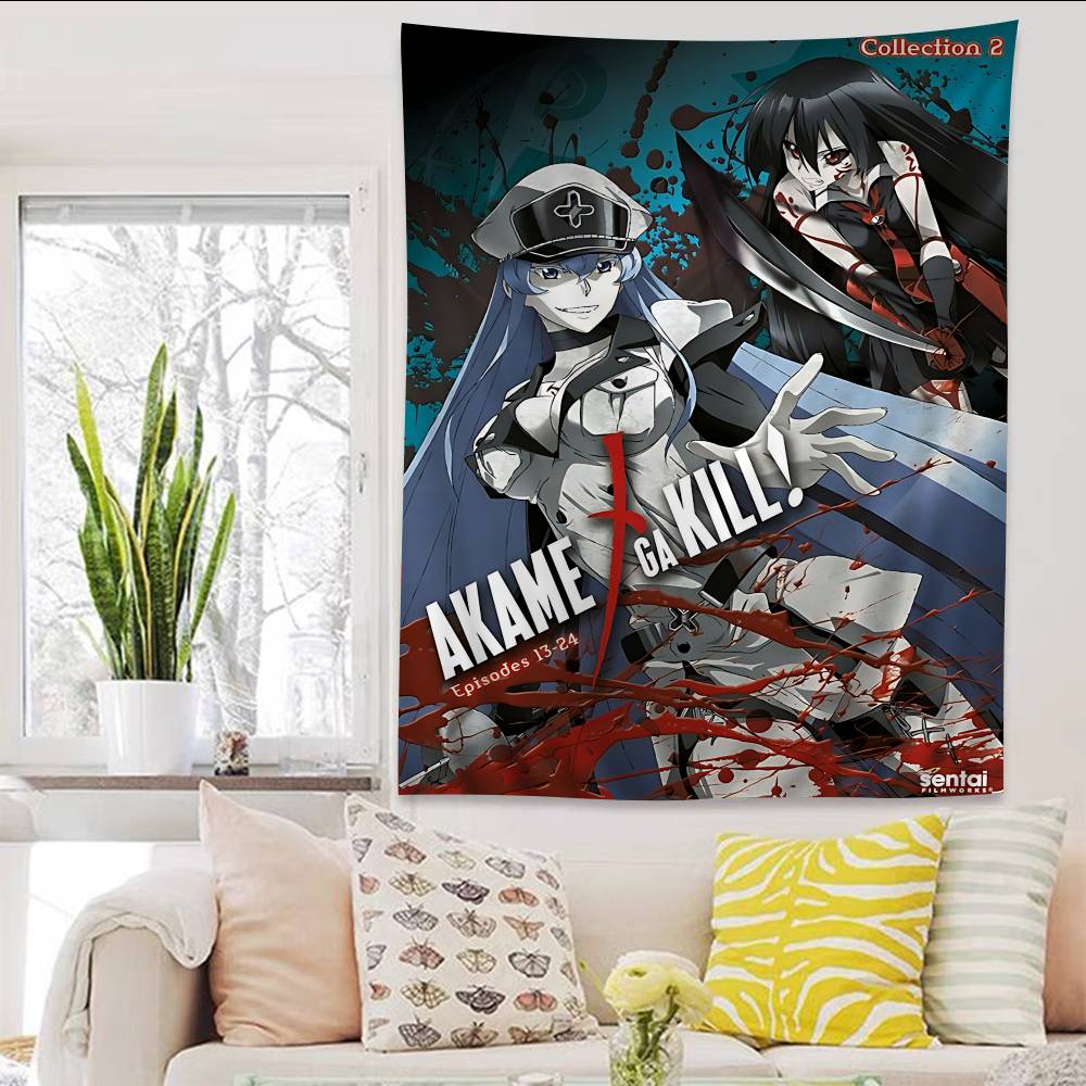 

Japanese Anime Akame Ga KILL Anime Tapestry Hippie Flower Wall Carpets Dorm Decor Cheap Hippie Wall Hanging 74x94cm(29x37in)
