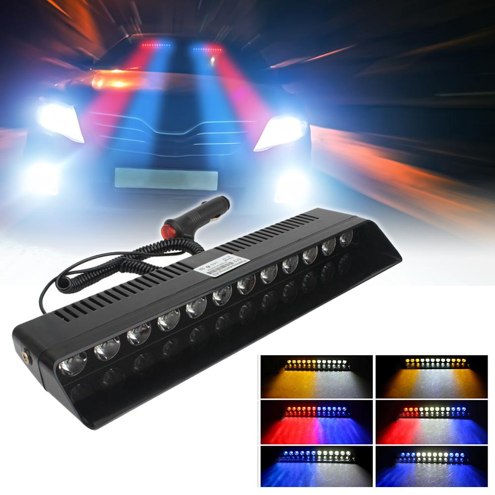 12V Emergency LED Strobe Light Police for Car Truck Red Blue Amber White LED Flasher Beacon Warning Lamp Car Light Assembly