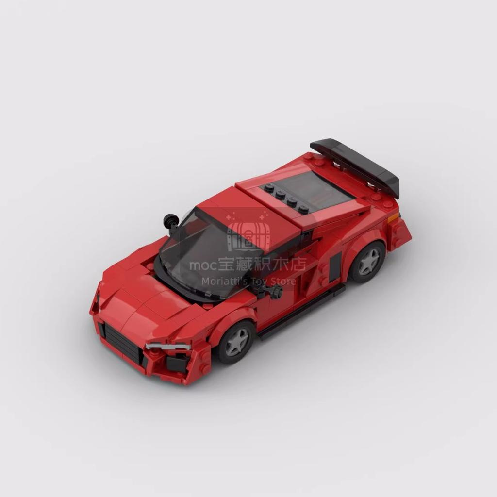 MOC Supercar R8 412pcs Racing Racer Building Blocks Brick Creative Garage Toys for Boys Gifts
