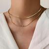 2021 High Quality Clavicle Blade Statement Women Gold Silver Color Stainless Steel Snake Choker Necklace Chain