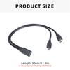 USB Type C Female To MicroUSB and Type C Male Splitter Cable for Simultaneous Device Charging
