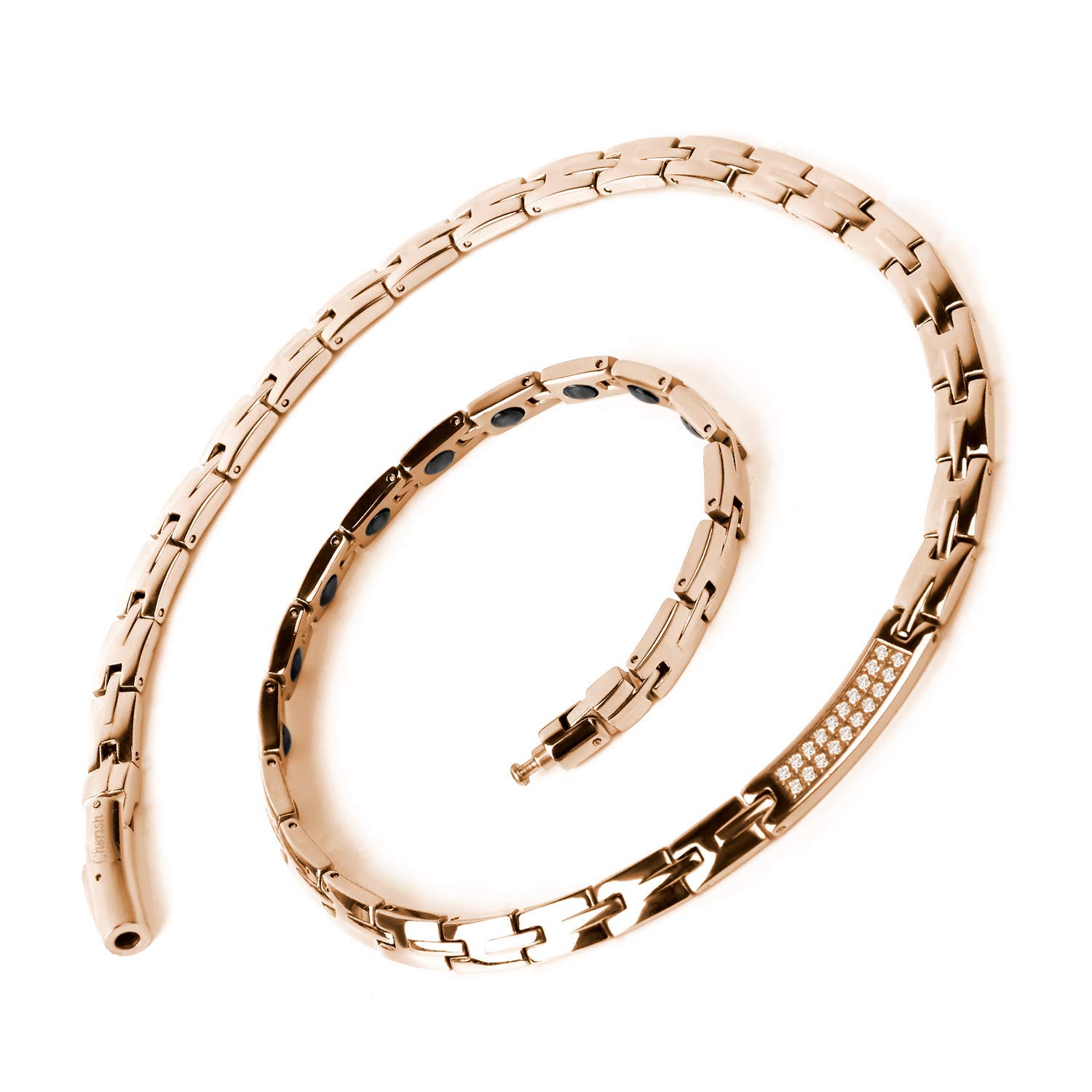 

Cherish Germanium Necklace Pink Gold Present Christmas Present Men s & Women s