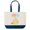 Tote Bag - PLANETEE - I Can't Quad - Blue - Cotton 40 X 45 Cm - Colorful Drawing