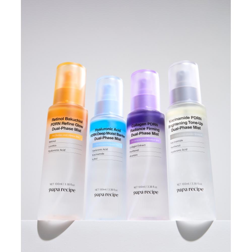 Paparecipe Pdrn Phase Dual Mist 4 Types 1 Pack Retinol bakuchiol PDRN mist