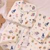 Mengqu Happy Bear Spring And Summer Pajamas Women'S Summer Short Sleeve Three-Piece Cute Loungewear
