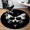 1pc Butterfly Skull Office Round Area Rug, Indoor Mat Suitable ForOffice, Under Office Chairs Bedroom Living Room Home Decor, Room Deco Q023