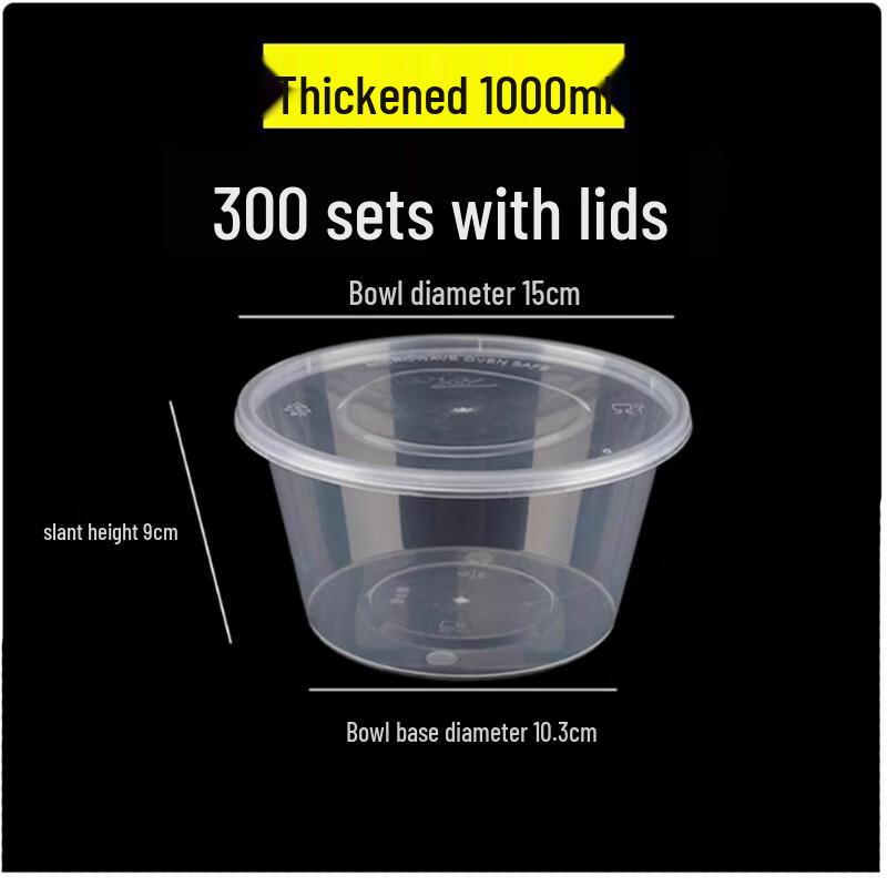 Disposable Round Plastic Meal Boxes with Lids