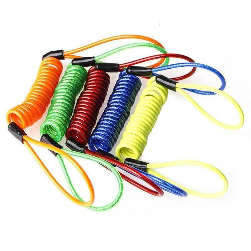 Motorcycle Scooter Security Alarm Disc Reminder Lock Spring Cable Bike Strong