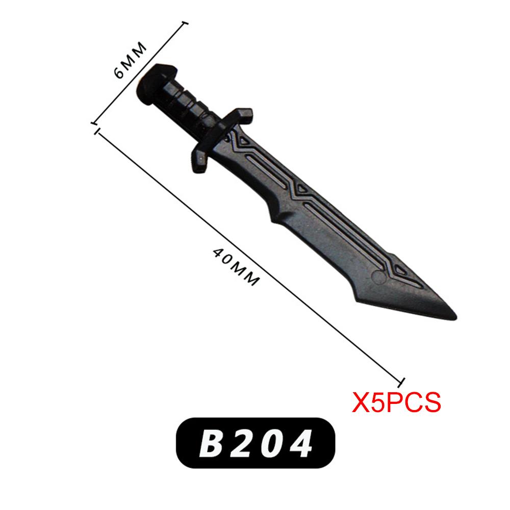 MOC Medieval Weapons Building Blocks Army Soldiers Figures Military Accessories Knife Sword DIY Bricks Toys For Children